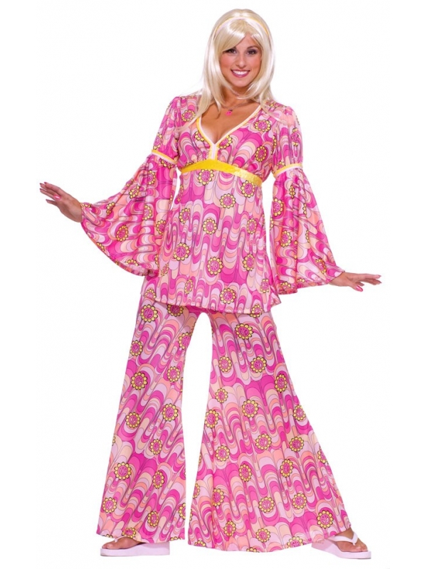 nabootsen importeren Bezit Flower power kleding (vrouw-roze)