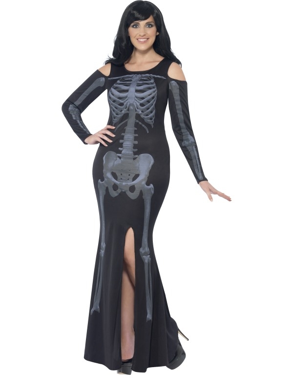 Skeletten halloween Kostuum vrouw plus