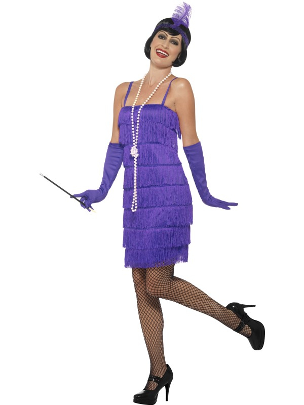 Paarse Flapper kleding