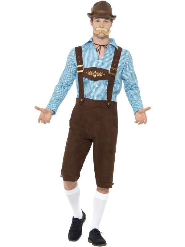 Blauw bruin oktoberfest Kostuum