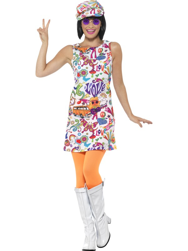 60's Groovy Chick Kostuum