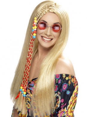 Hippie Party Pruik blond